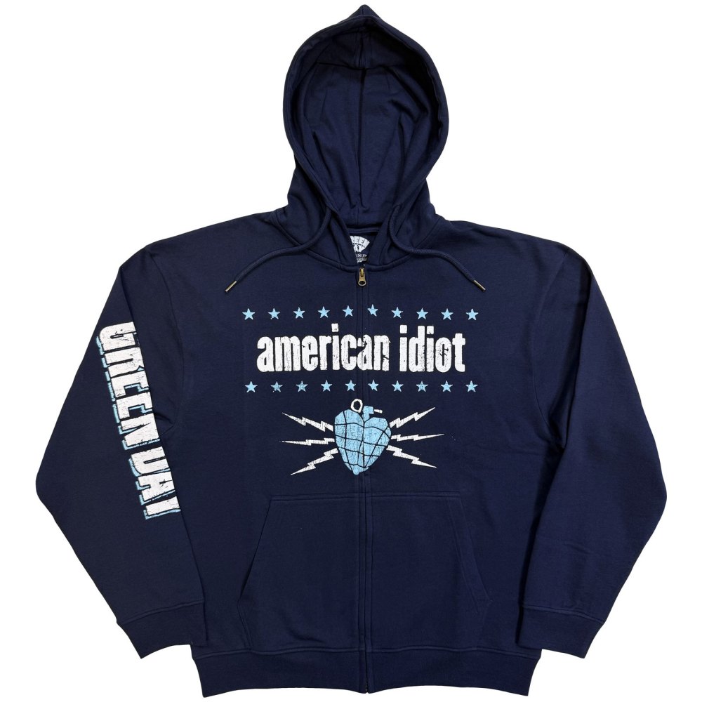 Green Day - American Idiot Electric Kapuzenpullover mit Reißverschluss - Dunkelblau